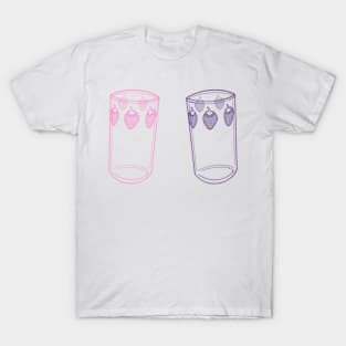 Nana anime strawberry glasses (pastel pink and purple) T-Shirt